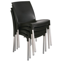 chaises professionnelles noir empilable robustes