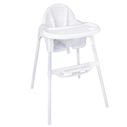 Chaise haute bébé professionnelle blanche plastique robuste