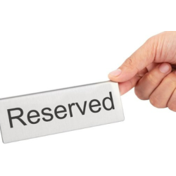 panneau de table réservation repas service restaurant