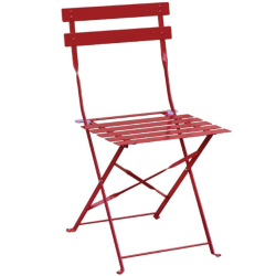 chaises acier pro pliables et transportables rouge