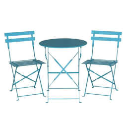 table et chaise bleu pour client restaurant brasserie bar café