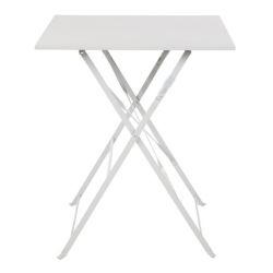 Table grise pliable de terrasse pro en acier métal léger