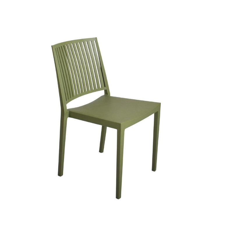chaises empilables polypropylène vert professionnelle pour restaurant brasserie terrasse