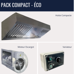 Pack COMPACT Food Truck et plafond bas saftair
matériel pro occasion déstockage 
Pack Hotte compact