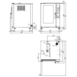 Four à 10 niveaux four mixte cuisson vapeur four de collectivité grand four