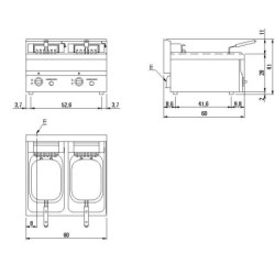 Friteuse compact espace restreint friteuse double panier