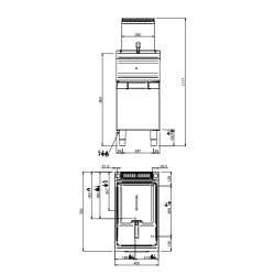 friteuse sur pieds gaz grande friteuse avec vidange appareil friture pro