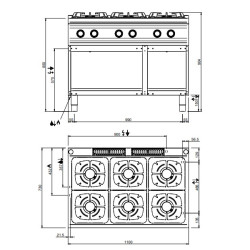 fourneau sur espace libre cuisinière pro pour restaurateur