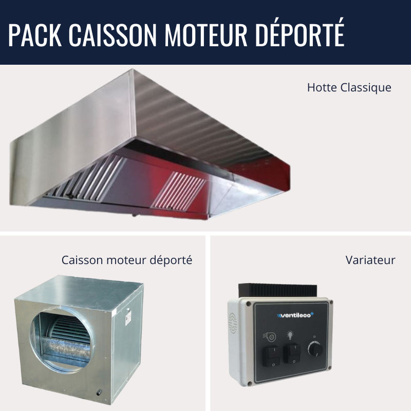 Pack CLASSIQUE Moteur déporté professionnel Saftair
matériel pro occasion déstockage 
pack hotte classique