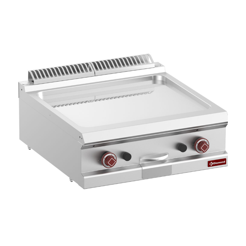 Plancha lisse Chrome gaz 700 à poser grande cuisine pro
matériel pro occasion déstockage plancha lisse